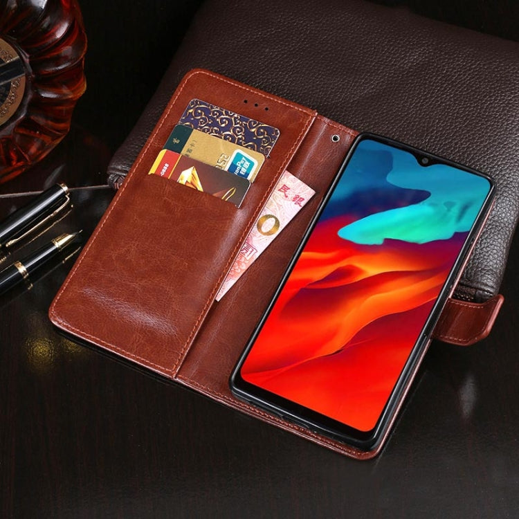 For Blackview A80 Pro idewei Crazy Horse Texture Horizontal Flip Leather Case with Holder & Card Slots & Wallet(Dark Blue) - More Brand by idewei | Online Shopping UK | buy2fix