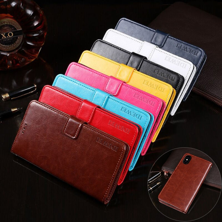 For Doogee X55 idewei  Crazy Horse Texture Horizontal Flip Leather Case with Holder & Card Slots & Wallet(Red) - More Brand by idewei | Online Shopping UK | buy2fix