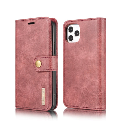 For iPhone 12 Pro Max DG.MING Crazy Horse Texture Detachable Magnetic Leather Case(Red) - iPhone 12 Pro Max Cases by DG.MING | Online Shopping UK | buy2fix