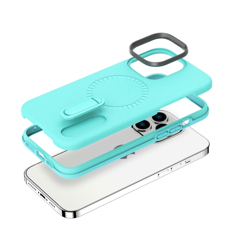 For iPhone 14 Pro Max Terminator MagSafe Magnetic Holder Phone Case(Mint Green) - iPhone 14 Pro Max Cases by buy2fix | Online Shopping UK | buy2fix