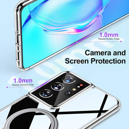 For Samsung Galaxy S21 Ultra 5G Transparent Frosted MagSafe Phone Case - Galaxy S21 Ultra 5G Cases by buy2fix | Online Shopping UK | buy2fix