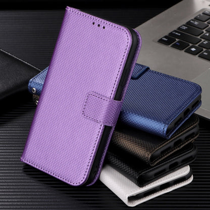 For Ulefone Note 14 Diamond Texture Leather Phone Case(Purple) - Ulefone Cases by buy2fix | Online Shopping UK | buy2fix