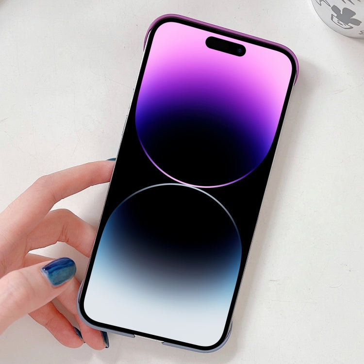 For iPhone XS Max Frameless Skin Feel Gradient Phone Case(Dark Purple + Grey) - More iPhone Cases by buy2fix | Online Shopping UK | buy2fix