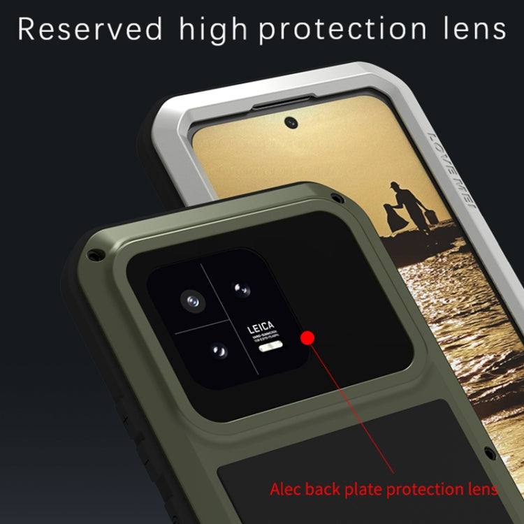 For Xiaomi 13 LOVE MEI Metal Shockproof Life Waterproof Dustproof Phone Case(Yellow) - 13 Cases by LOVE MEI | Online Shopping UK | buy2fix