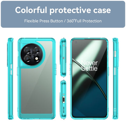 For OnePlus 11 5G Colorful Series Acrylic + TPU Phone Case(Transparent Blue) - OnePlus Cases by buy2fix | Online Shopping UK | buy2fix