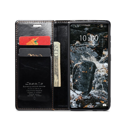 For Xiaomi Redmi Note 12 Pro+ 5G CaseMe 003 Crazy Horse Texture Leather Phone Case(Black) - Xiaomi Cases by CaseMe | Online Shopping UK | buy2fix