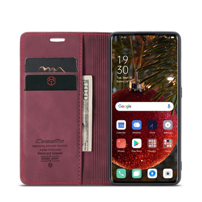 For OPPO Reno8 T 5G CaseMe 013 Multifunctional Horizontal Flip Leather Phone Case(Wine Red) - OPPO Cases by CaseMe | Online Shopping UK | buy2fix