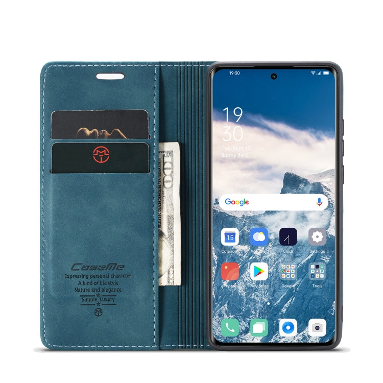 For OPPO Reno8 T 5G CaseMe 013 Multifunctional Horizontal Flip Leather Phone Case(Blue) - OPPO Cases by CaseMe | Online Shopping UK | buy2fix