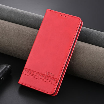 For Honor Magic6 Pro AZNS Magnetic Calf Texture Flip Leather Phone Case(Red) - Honor Cases by AZNS | Online Shopping UK | buy2fix