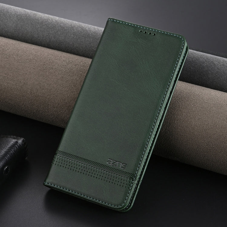 For Honor 90 GT AZNS Magnetic Calf Texture Flip Leather Phone Case(Dark Green) - Honor Cases by AZNS | Online Shopping UK | buy2fix