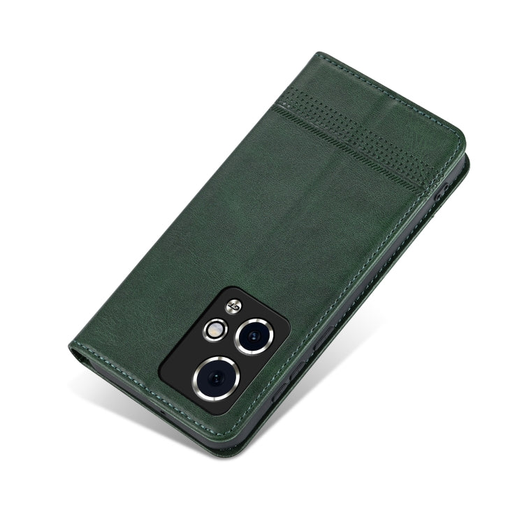 For Honor 90 GT AZNS Magnetic Calf Texture Flip Leather Phone Case(Dark Green) - Honor Cases by AZNS | Online Shopping UK | buy2fix