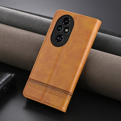 For Honor 200 AZNS Magnetic Calf Texture Flip Leather Phone Case(Light Brown) - Honor Cases by AZNS | Online Shopping UK | buy2fix