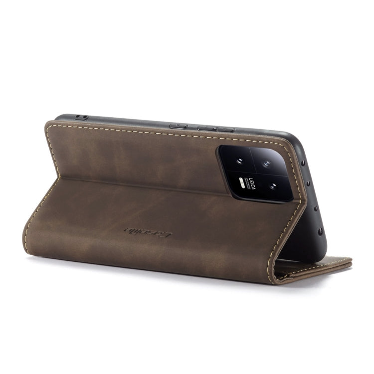 For Xiaomi 13 CaseMe 013 Multifunctional Horizontal Flip Leather Phone Case(Coffee) - Xiaomi Cases by CaseMe | Online Shopping UK | buy2fix