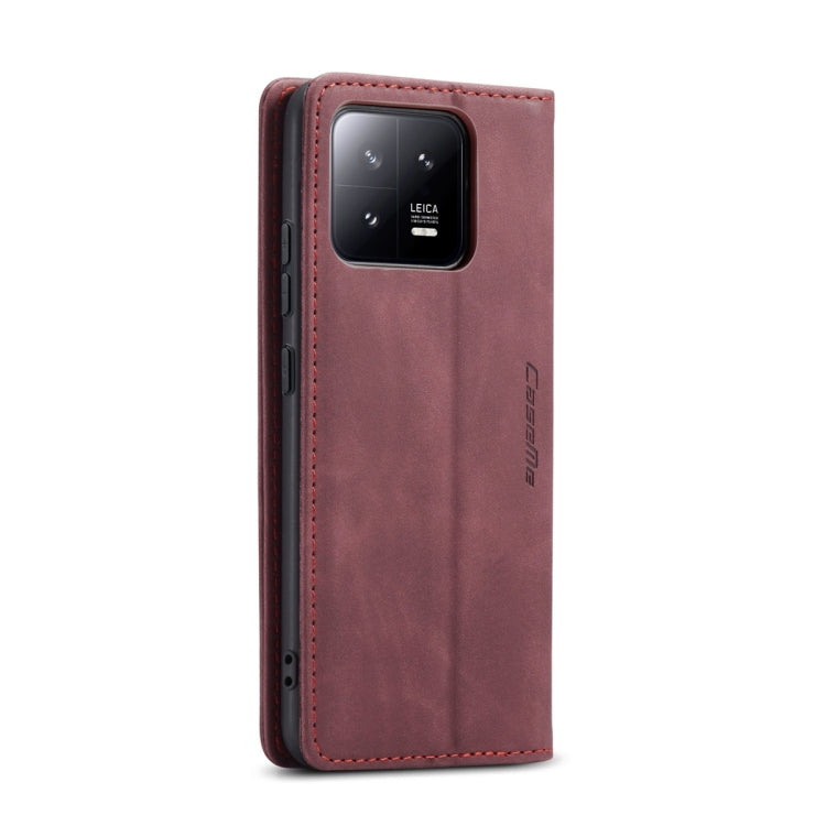 For Xiaomi 13 CaseMe 013 Multifunctional Horizontal Flip Leather Phone Case(Wine Red) - Xiaomi Cases by CaseMe | Online Shopping UK | buy2fix