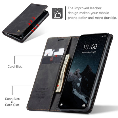 For Xiaomi Redmi 11A / 12C CaseMe 013 Multifunctional Horizontal Flip Leather Phone Case(Black) - Xiaomi Cases by CaseMe | Online Shopping UK | buy2fix