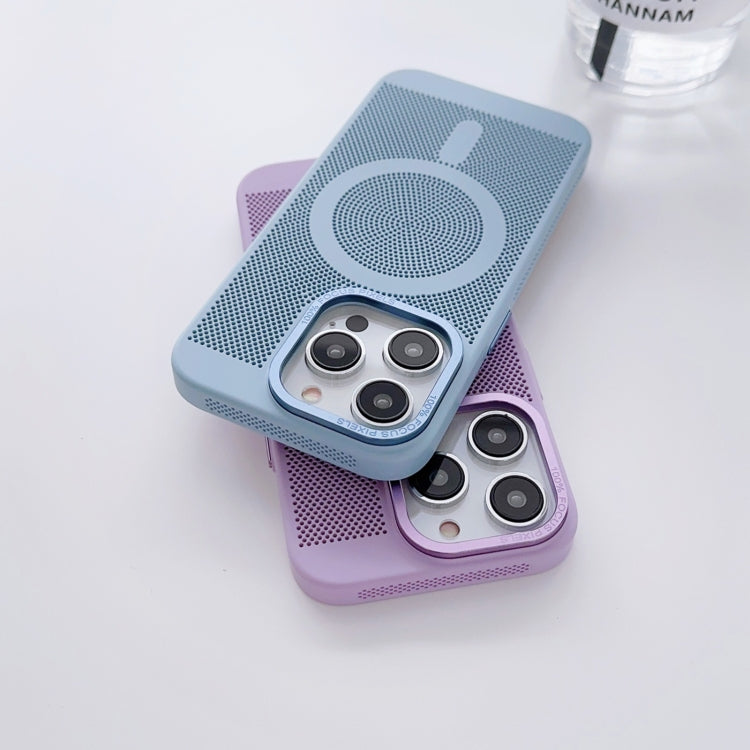 For iPhone 11 Grid Cooling MagSafe Magnetic Phone Case(Pink) - iPhone 11 Cases by buy2fix | Online Shopping UK | buy2fix