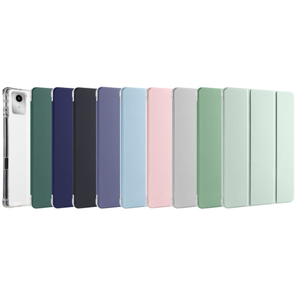 For Lenovo Tab M11 / Xiaoxin Pad 11 2024 3-fold Clear TPU Leather Tablet Case with Pen Slot(Lavender) - Lenovo by buy2fix | Online Shopping UK | buy2fix