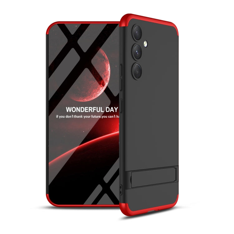 For Samsung Galaxy S23 FE 5G GKK Three Stage Splicing Full Coverage PC Phone Case(Black Red) - Galaxy S23 FE 5G Cases by GKK | Online Shopping UK | buy2fix