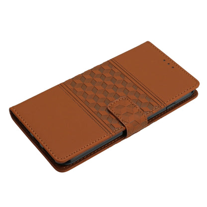 For TCL 40 SE Diamond Embossed Skin Feel Leather Phone Case with Lanyard(Brown) - More Brand by buy2fix | Online Shopping UK | buy2fix