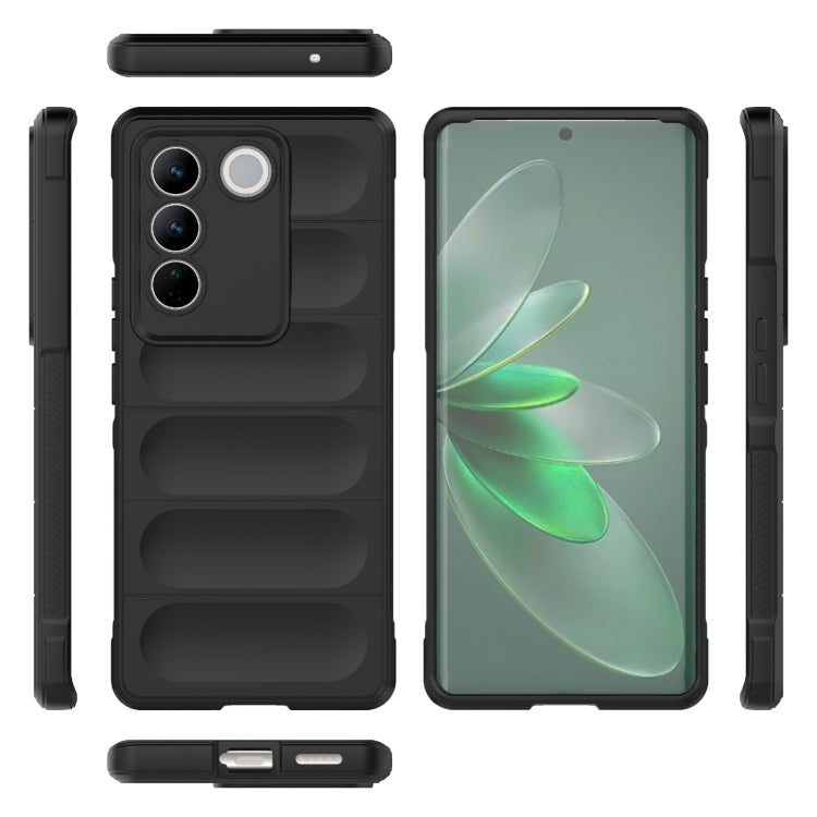 For vivo S16 Pro 5G Magic Shield TPU + Flannel Phone Case(Dark Grey) - vivo Cases by buy2fix | Online Shopping UK | buy2fix