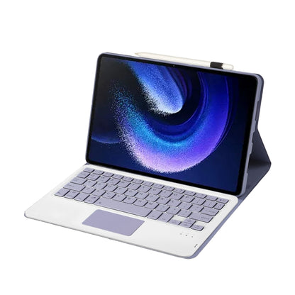 For Xiaomi Pad 6 / Pad 6 Pro A0N7-A Lambskin Texture Ultra-thin Bluetooth Keyboard Leather Case with Touchpad(Purple) - Others Keyboard by buy2fix | Online Shopping UK | buy2fix