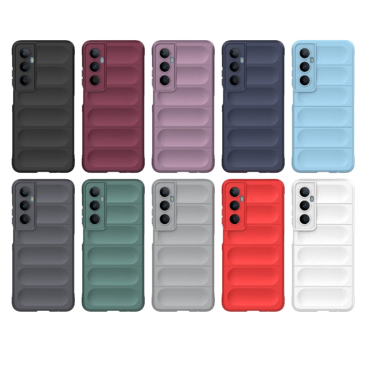 For Realme C65 4G Global Magic Shield TPU + Flannel Phone Case(Dark Blue) - Realme Cases by buy2fix | Online Shopping UK | buy2fix