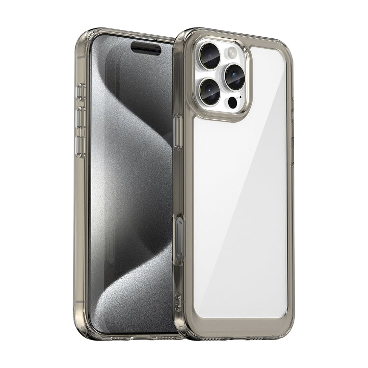 For iPhone 16 Pro Max Colorful Series Acrylic + TPU Phone Case(Transparent Grey) - iPhone 16 Pro Max Cases by buy2fix | Online Shopping UK | buy2fix