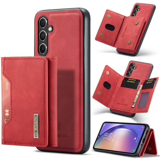 For Samsung Galaxy A54 5G DG.MING M2 Series 3-Fold Multi Card Bag + Magnetic Phone Case(Red) - Galaxy Phone Cases by DG.MING | Online Shopping UK | buy2fix