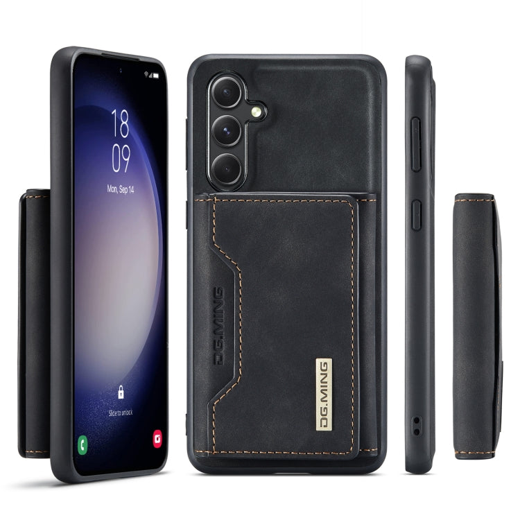 For Samsung Galaxy S23 FE 5G DG.MING M2 Series 3-Fold Multi Card Bag + Magnetic Phone Case(Black) - Galaxy S23 FE 5G Cases by DG.MING | Online Shopping UK | buy2fix