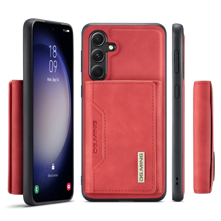 For Samsung Galaxy S23 FE 5G DG.MING M2 Series 3-Fold Multi Card Bag + Magnetic Phone Case(Red) - Galaxy S23 FE 5G Cases by DG.MING | Online Shopping UK | buy2fix