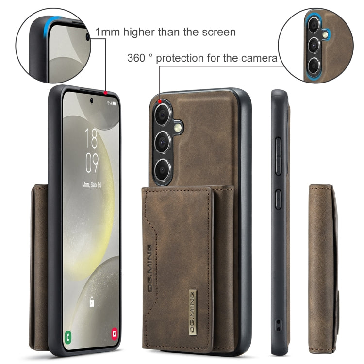 For Samsung Galaxy S24+ 5G DG.MING M2 Series 3-Fold Multi Card Bag + Magnetic Phone Case(Coffee) - Galaxy S24+ 5G Cases by DG.MING | Online Shopping UK | buy2fix