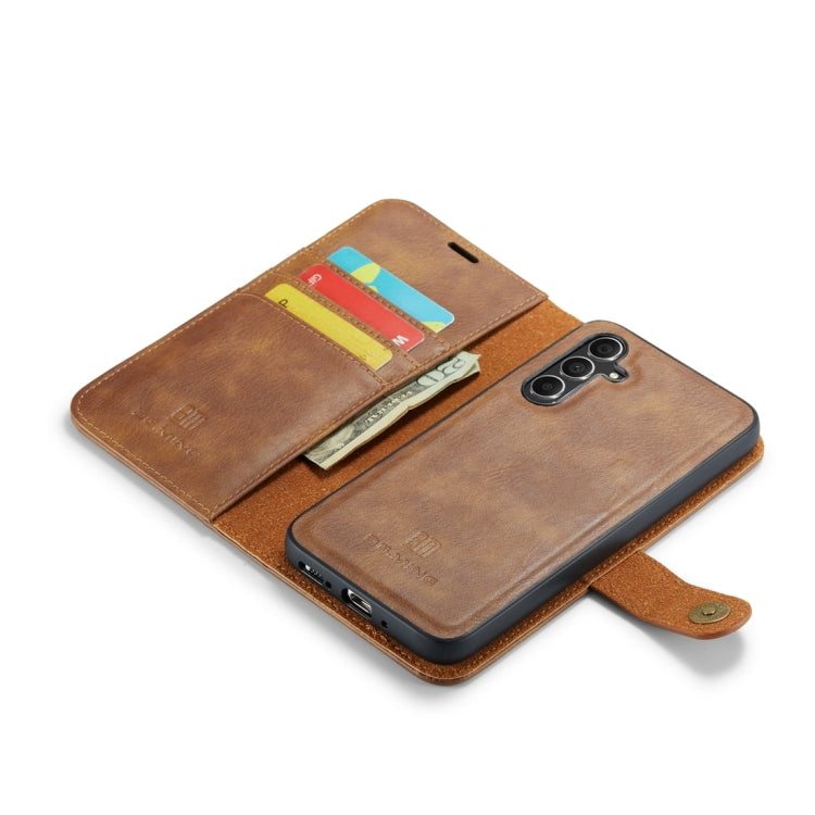 For Samsung Galaxy A54 5G DG.MING Crazy Horse Texture Detachable Magnetic Leather Case(Brown) - Galaxy Phone Cases by DG.MING | Online Shopping UK | buy2fix