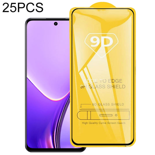 For Realme V50 25pcs 9D Full Glue Full Screen Tempered Glass Film - V50 Tempered Glass by buy2fix | Online Shopping UK | buy2fix