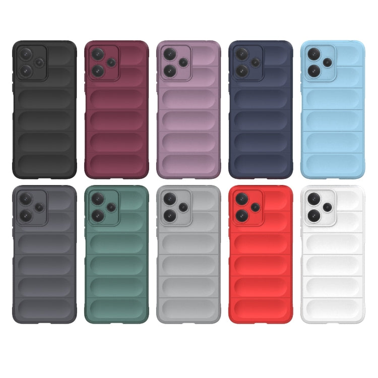 For Xiaomi Redmi 12 5G Magic Shield TPU + Flannel Phone Case(Grey) - Xiaomi Cases by buy2fix | Online Shopping UK | buy2fix