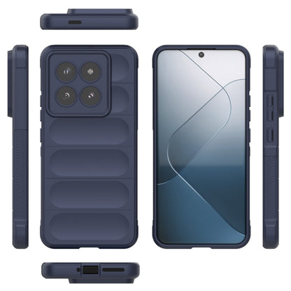 For Xiaomi 14 Pro 5G Magic Shield TPU + Flannel Phone Case(Dark Blue) - 14 Pro Cases by buy2fix | Online Shopping UK | buy2fix