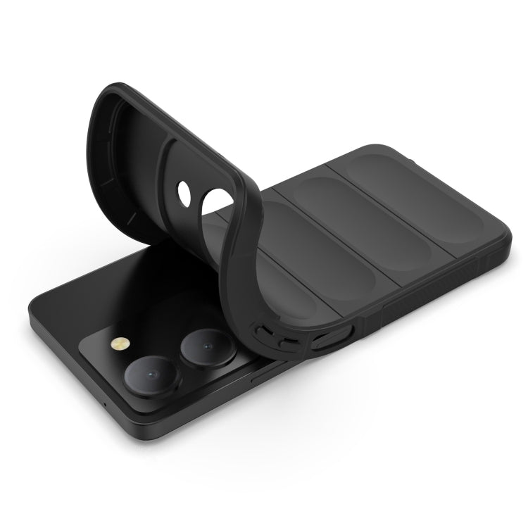 For vivo Y36 4G Magic Shield TPU + Flannel Phone Case(Dark Grey) - vivo Cases by buy2fix | Online Shopping UK | buy2fix