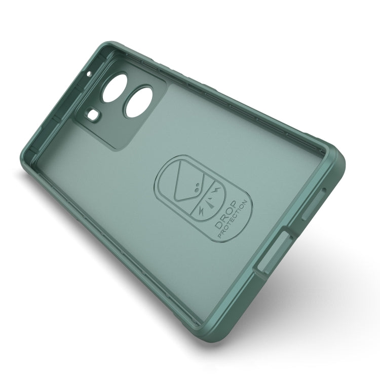For vivo V29e 4G Global Magic Shield TPU + Flannel Phone Case(Grey) - vivo Cases by buy2fix | Online Shopping UK | buy2fix