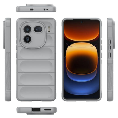 For vivo iQOO 12 5G Magic Shield TPU + Flannel Phone Case(Grey) - iQOO 12 Cases by buy2fix | Online Shopping UK | buy2fix