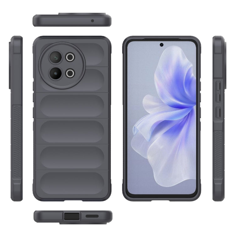 For vivo S18E 5G Magic Shield TPU + Flannel Phone Case(Dark Grey) - vivo Cases by buy2fix | Online Shopping UK | buy2fix