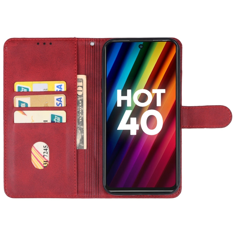 For Infinix Hot 40 Leather Phone Case(Red) - Infinix Cases by buy2fix | Online Shopping UK | buy2fix