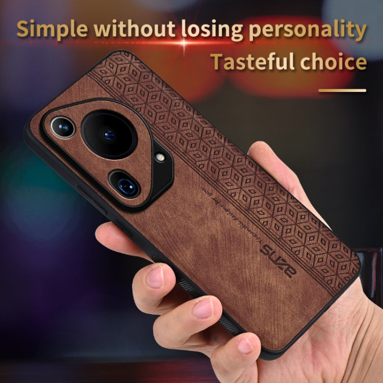 For Huawei Pura 70 Ultra AZNS 3D Embossed Skin Feel Phone Case(Brown) - Huawei Cases by AZNS | Online Shopping UK | buy2fix