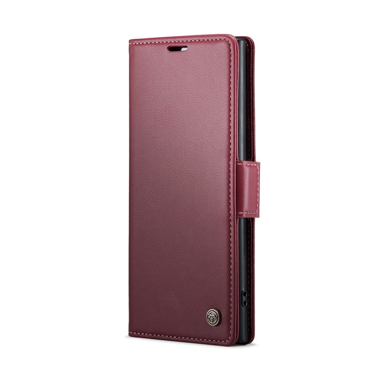 For Samsung Galaxy Note10+ CaseMe 023 Butterfly Buckle Litchi Texture RFID Anti-theft Leather Phone Case(Wine Red) - Galaxy Phone Cases by CaseMe | Online Shopping UK | buy2fix