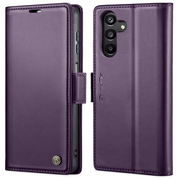 For Samsung Galaxy A24 4G CaseMe 023 Butterfly Buckle Litchi Texture RFID Anti-theft Leather Phone Case(Pearly Purple) - Galaxy Phone Cases by CaseMe | Online Shopping UK | buy2fix