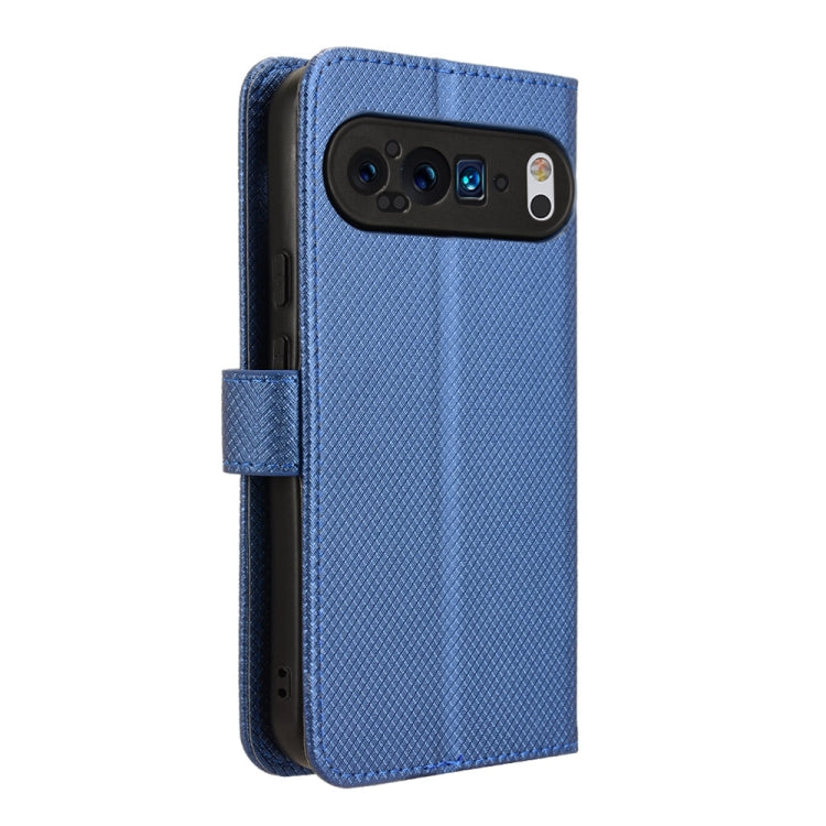 For Google Pixel 9 Pro Diamond Texture Leather Phone Case(Blue) - Google Cases by buy2fix | Online Shopping UK | buy2fix