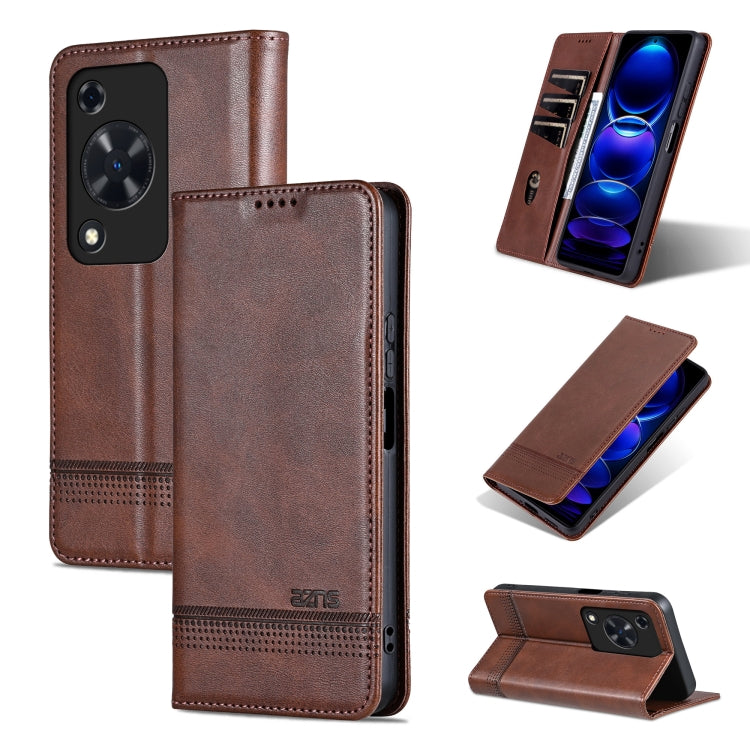 For Huawei Enjoy 70 AZNS Magnetic Calf Texture Flip Leather Phone Case(Dark Brown) - Huawei Cases by AZNS | Online Shopping UK | buy2fix