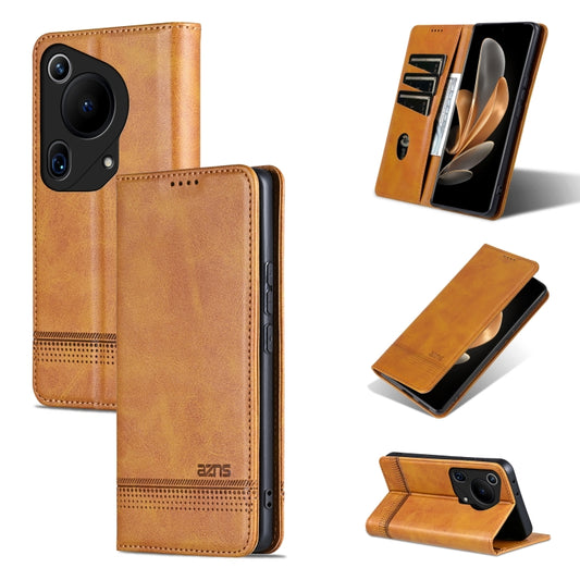 For Huawei Pura 70 Ultra AZNS Magnetic Calf Texture Flip Leather Phone Case(Light Brown) - Huawei Cases by AZNS | Online Shopping UK | buy2fix