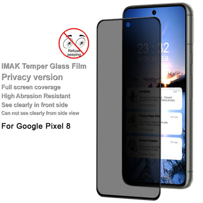 For Google Pixel 8 imak HD Full Screen Anti-spy Tempered Glass Protective Film - Google Tempered Glass by imak | Online Shopping UK | buy2fix