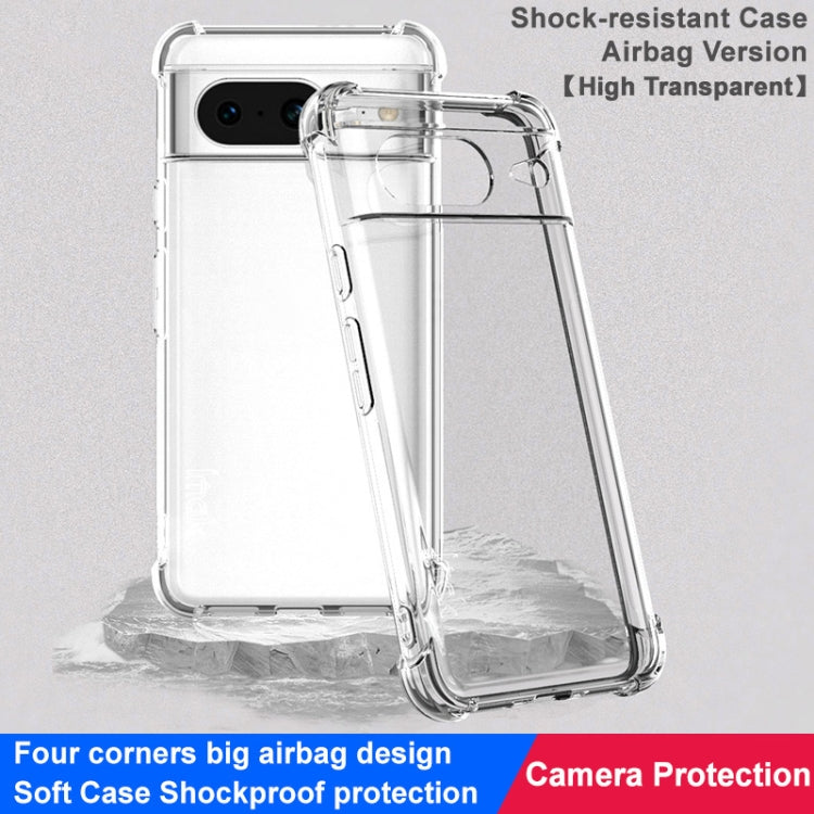 For Google Pixel 8 imak Shockproof Airbag TPU Phone Case(Transparent) - Google Cases by imak | Online Shopping UK | buy2fix