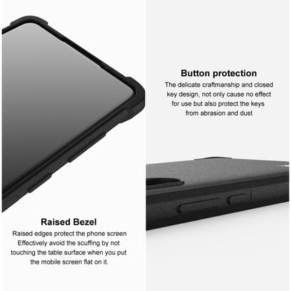 For Asus ROG Phone 7 imak Shockproof Airbag TPU Phone Case(Matte Black) - ASUS Cases by imak | Online Shopping UK | buy2fix