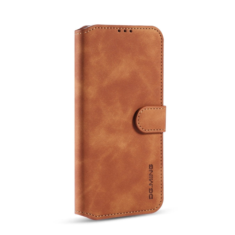 For Samsung Galaxy A21s DG.MING Retro Oil Side Horizontal Flip Case with Holder & Card Slots & Wallet(Brown) - Galaxy Phone Cases by DG.MING | Online Shopping UK | buy2fix